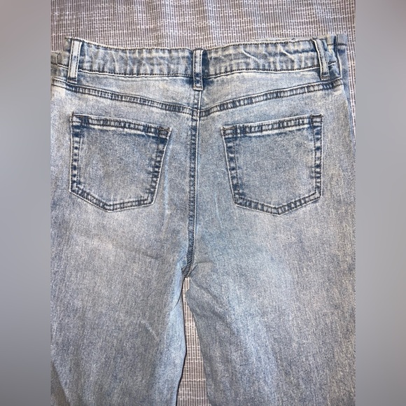 Colorful Planet Distressed Double Roll Mom Jeans | Juniors Size 14 | NWT - Picture 6 of 8